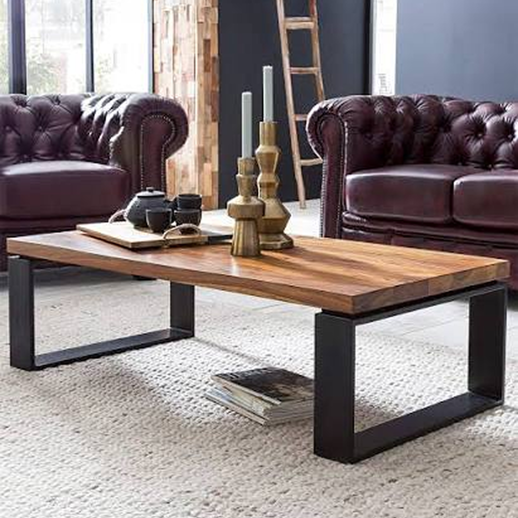 Glass-Top Coffee Table — Center Table